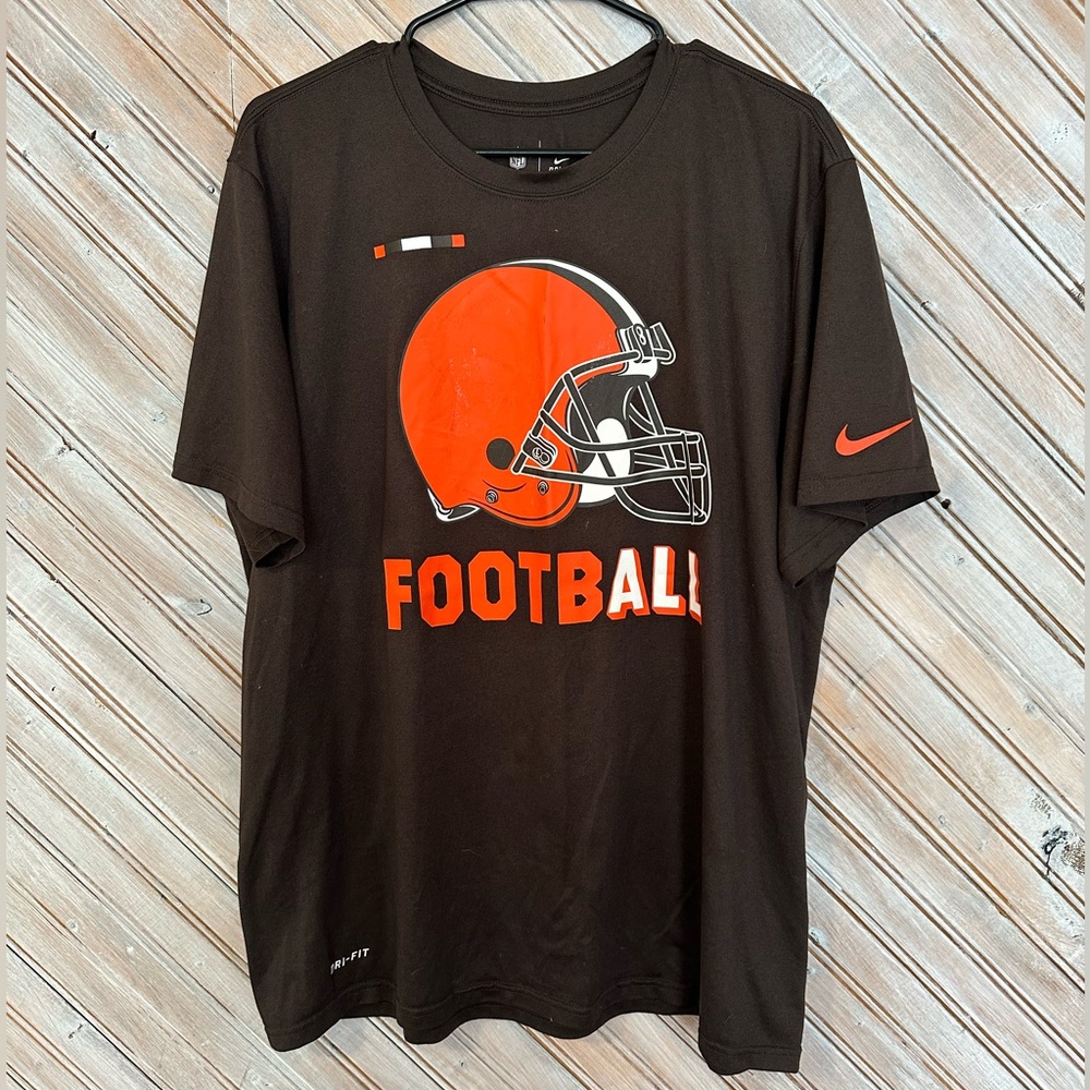 Nike Dri-Fit Onfield Brown Tee Fan Apparel Brown Cleveland Browns NFL